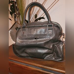 Jewell Metallic Gray Purse
